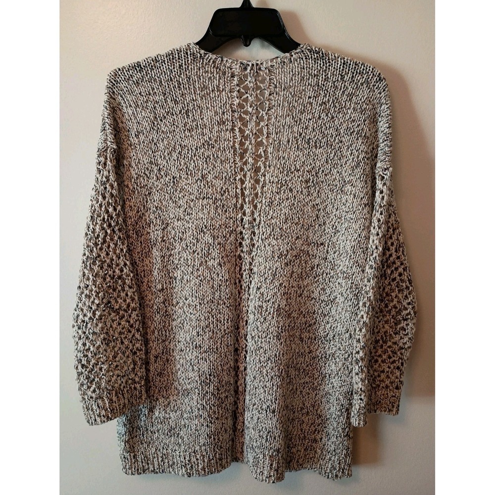J Jill Marled Open Knit Coastal Casual Textured V Neck Sweater Relaxed Sz SP - Picture 3 of 12